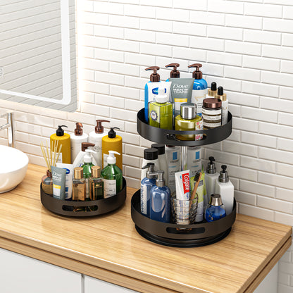 Organizer- Draaiplateau - 2 laags(Zwart) - Keuken organizers - Aanrecht Organiser